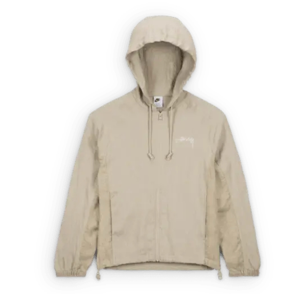 Nike x Stüssy Linen Jacket Hoodie size SMALL Beige